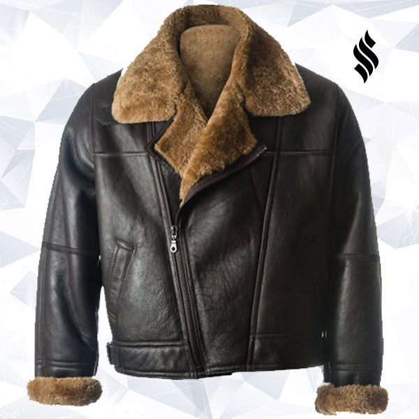 Men’s Black B3 Sheepskin Jacket | Heritage Aviator Style | Full Grain Apparel