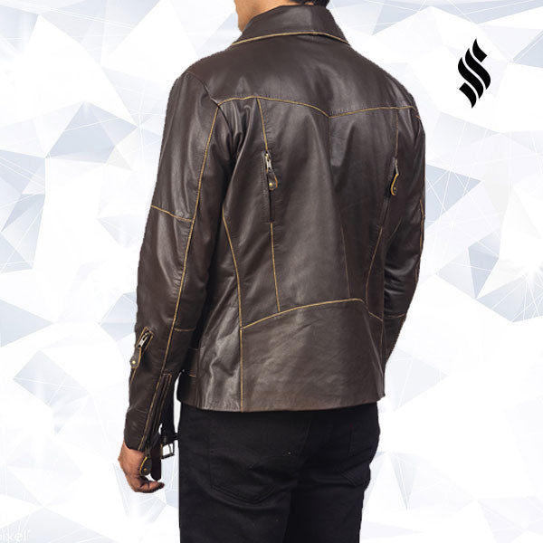 The "Vincent" Brown Leather Biker | The Sophisticated Rebel | Full Grain Apparel