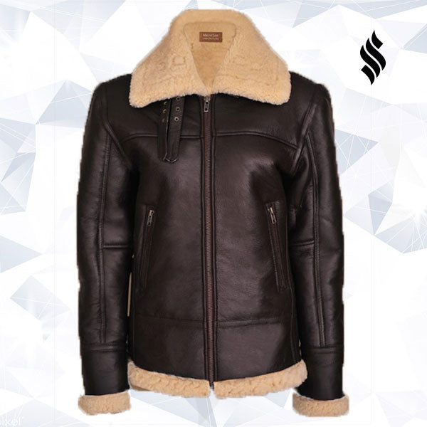 Women’s B3 Bomber Shearling Jacket | Luxury Aviator Style | Full Grain Apparel