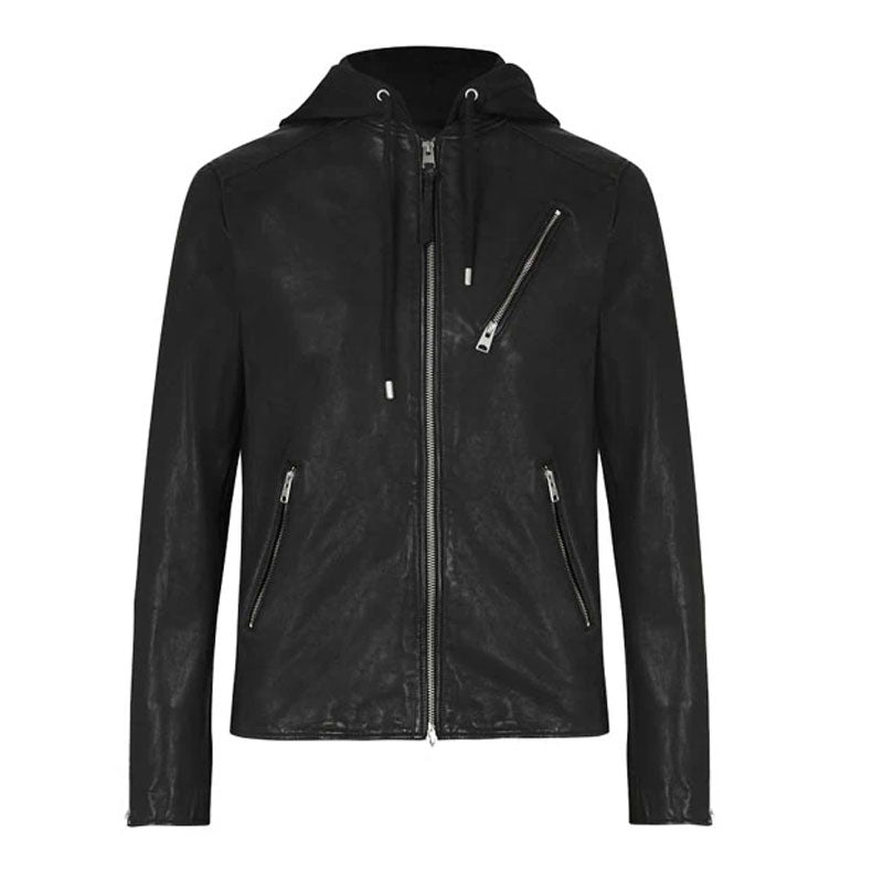 Men’s Black Leather Biker Jacket | Classic Motorcycle Outerwear | Full Grain Apparel