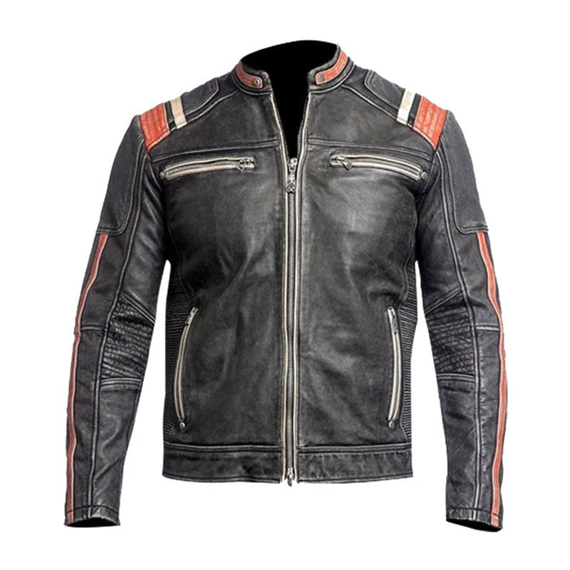Men’s Vintage Motorcycle Leather Jacket | Heritage Biker Outerwear | Full Grain Apparel