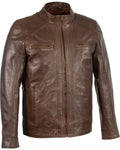 Men’s Sheepskin Moto Leather Jacket | Ultra-Supple Lightweight Biker Outerwear | Full Grain Apparel