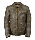Men’s Brown Distressed Motorbike Riding Biker Jacket | Heritage Cafe Racer Outerwear | Full Grain Apparel