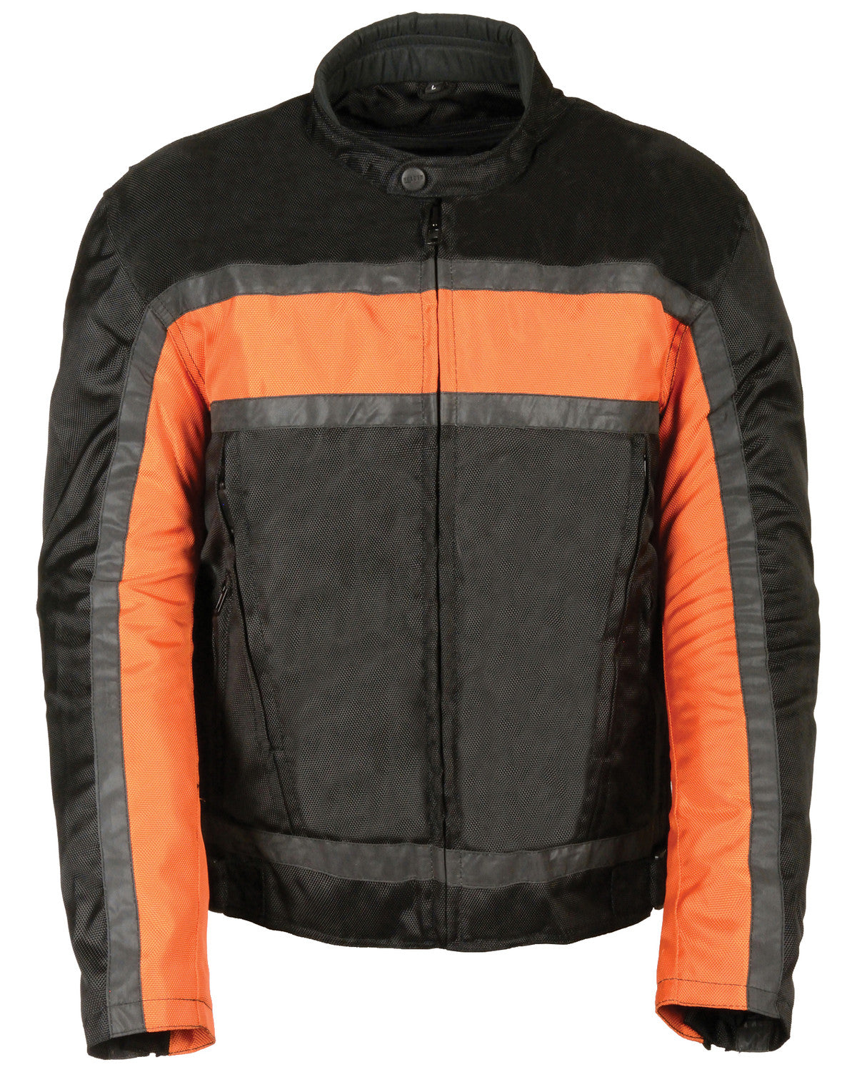 Men’s Reflective Stripe Racer Jacket | High-Visibility Speed Outerwear | Full Grain Apparel