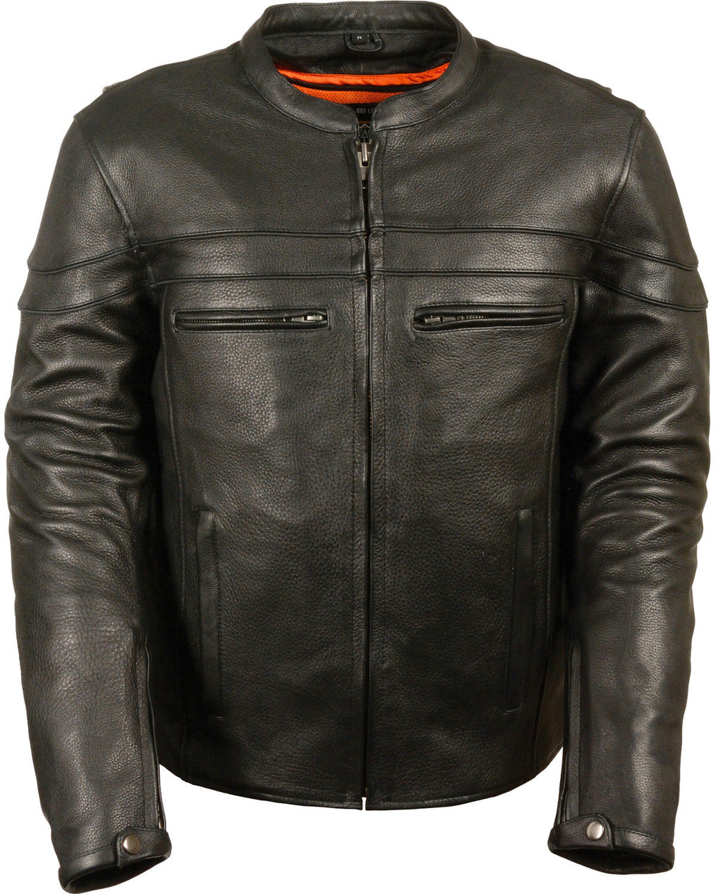 Men’s Black Sports Scooter Crossover Riding Biker Leather Jacket | Urban Performance Outerwear | Full Grain Apparel