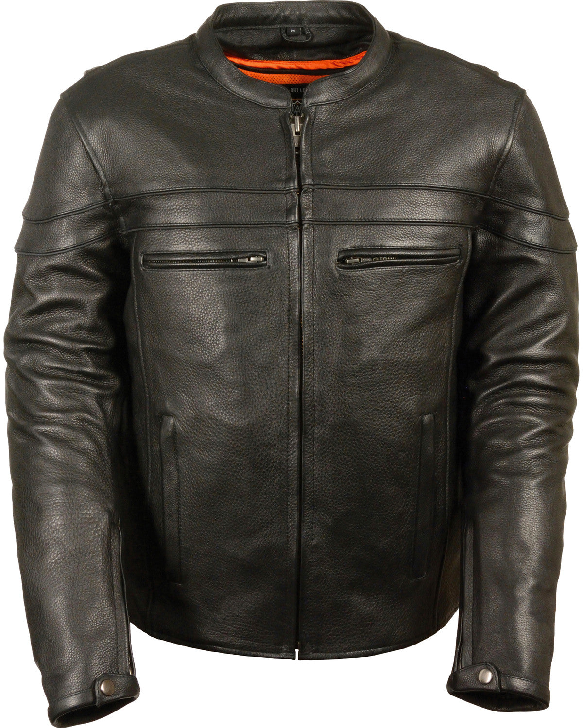 Men’s Black Sports Scooter Crossover Riding Biker Leather Jacket | Urban Performance Outerwear | Full Grain Apparel