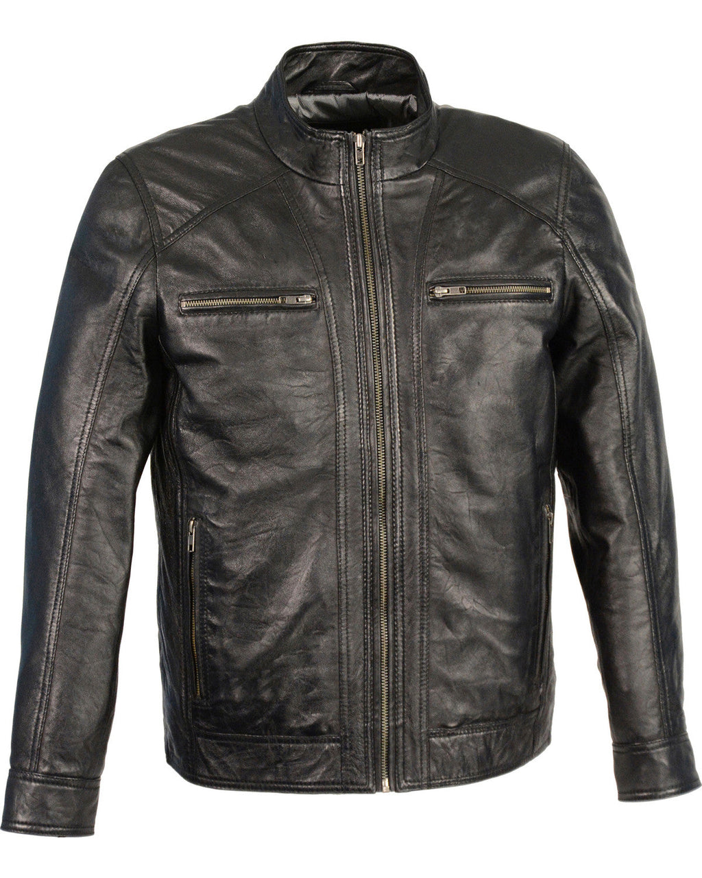 Men’s Sheepskin Moto Leather Jacket | Ultra-Supple Lightweight Biker Outerwear | Full Grain Apparel