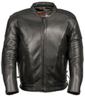 Men’s Lace Side Vented Scooter Jacket | Adjustable Fit Cruiser Outerwear | Full Grain Apparel