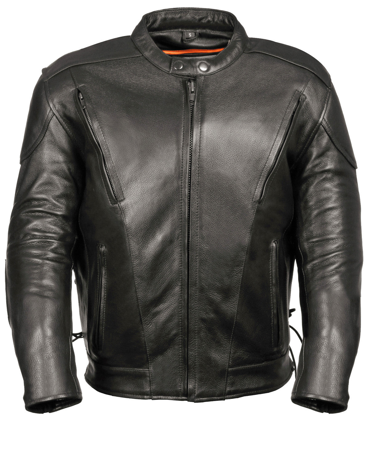 Men’s Lace Side Vented Scooter Jacket | Adjustable Fit Cruiser Outerwear | Full Grain Apparel