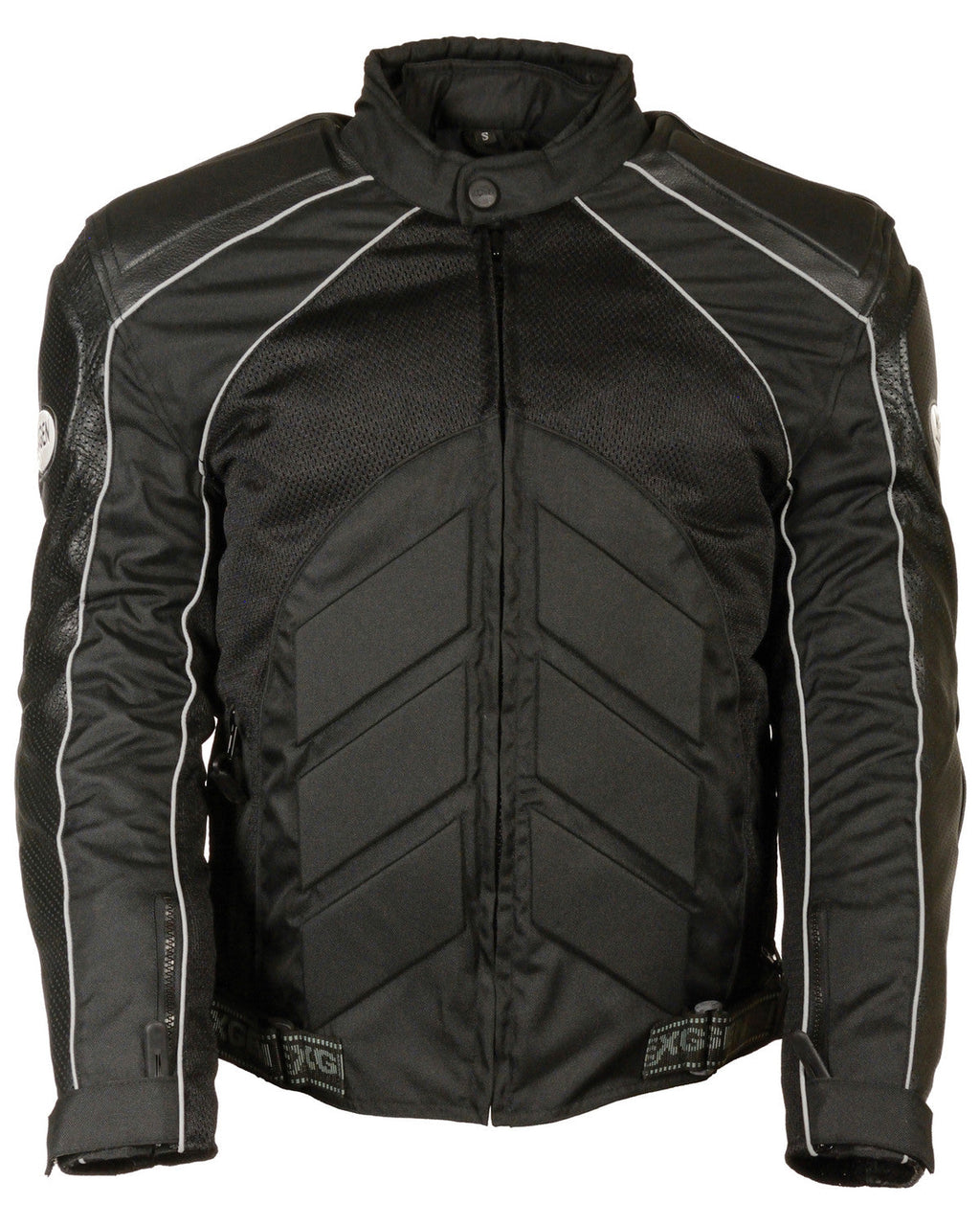 Men’s Combo Leather Textile Mesh Racer Jacket | The Ultimate Tri-Hybrid Outerwear | Full Grain Apparel