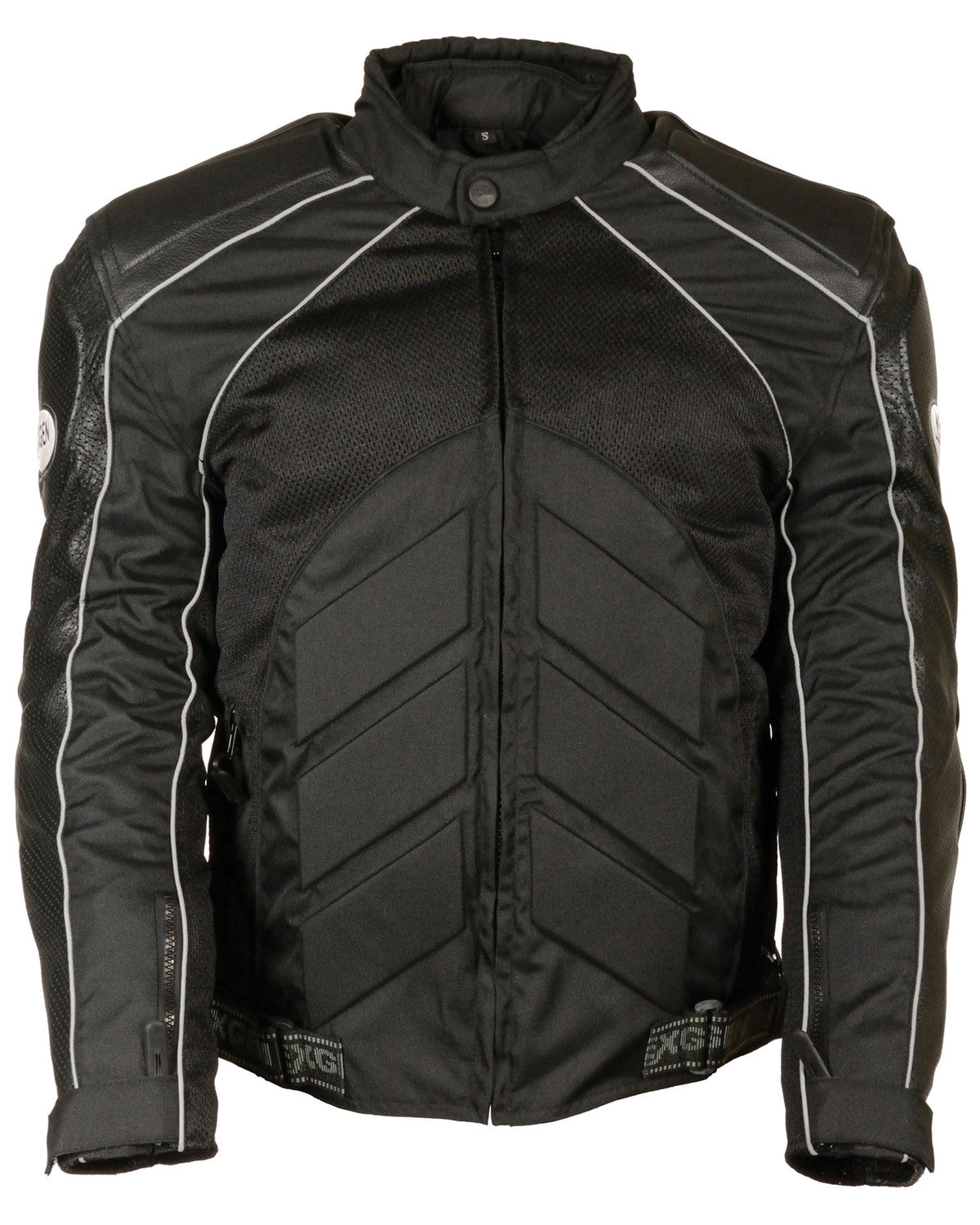 Men’s Combo Leather Textile Mesh Racer Jacket | The Ultimate Tri-Hybrid Outerwear | Full Grain Apparel
