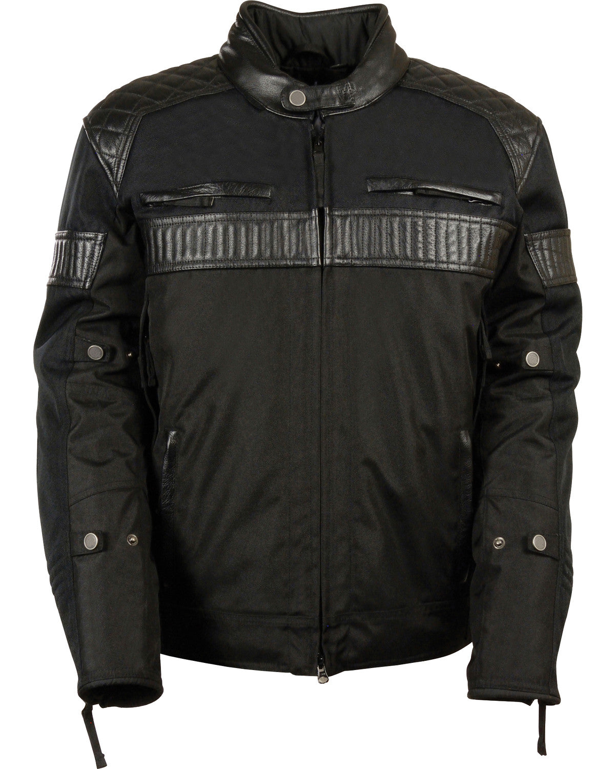 Men’s Black Textile Scooter Riding Motorbike Jacket | Urban Tech Performance Outerwear | Full Grain Apparel