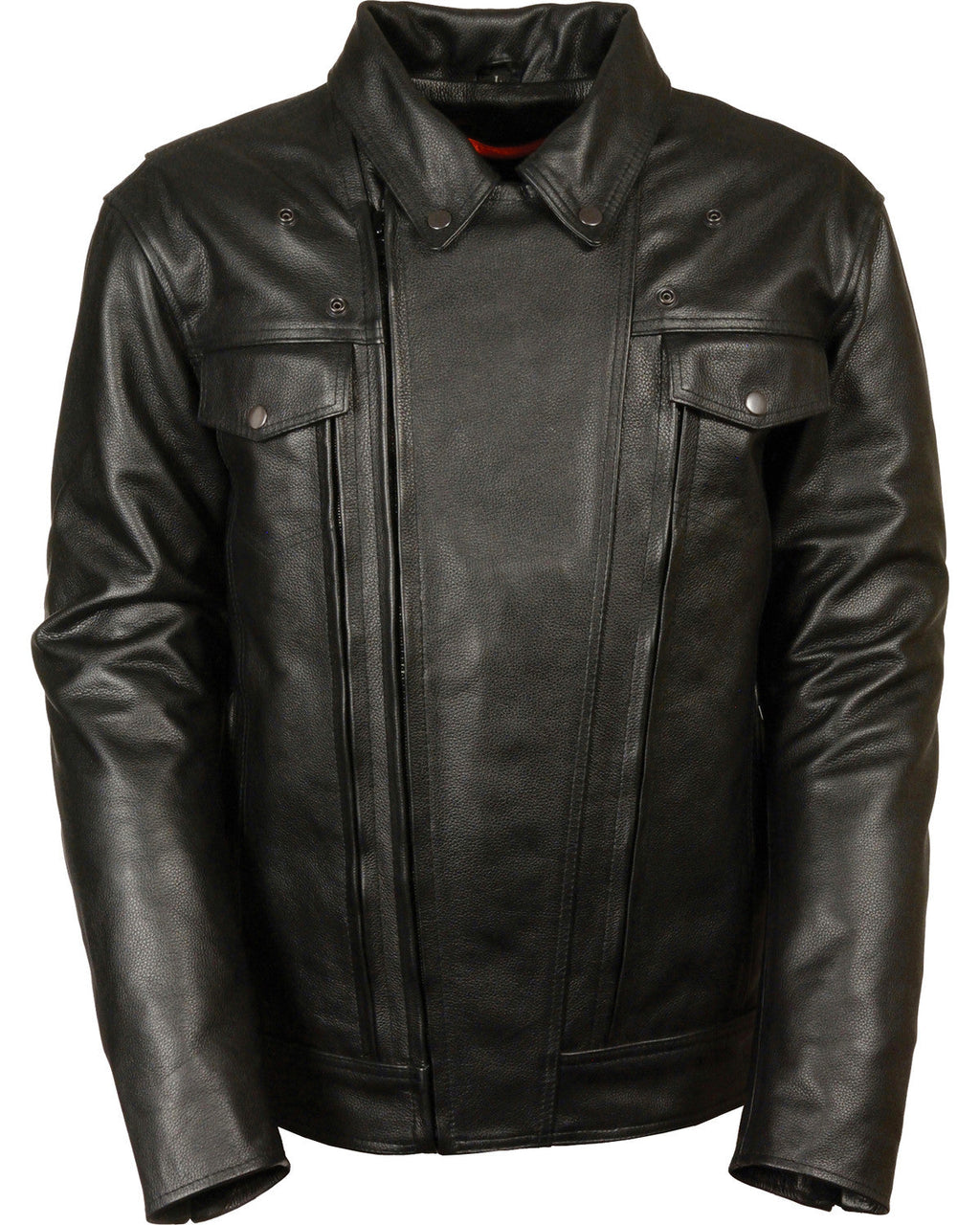 Men’s Utility Vented Cruiser Jacket (Tall 5X) | Extended Frame Touring Outerwear | Full Grain Apparel