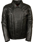 Men’s Utility Vented Cruiser Jacket (Tall 5X) | Extended Frame Touring Outerwear | Full Grain Apparel
