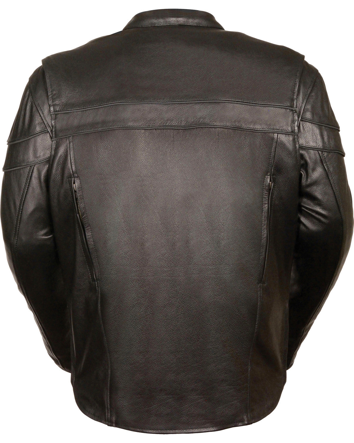 Chaqueta de cuero para motociclista deportiva tipo scooter negra para hombre | Prenda de abrigo urbana de alto rendimiento | Ropa de piel de plena flor