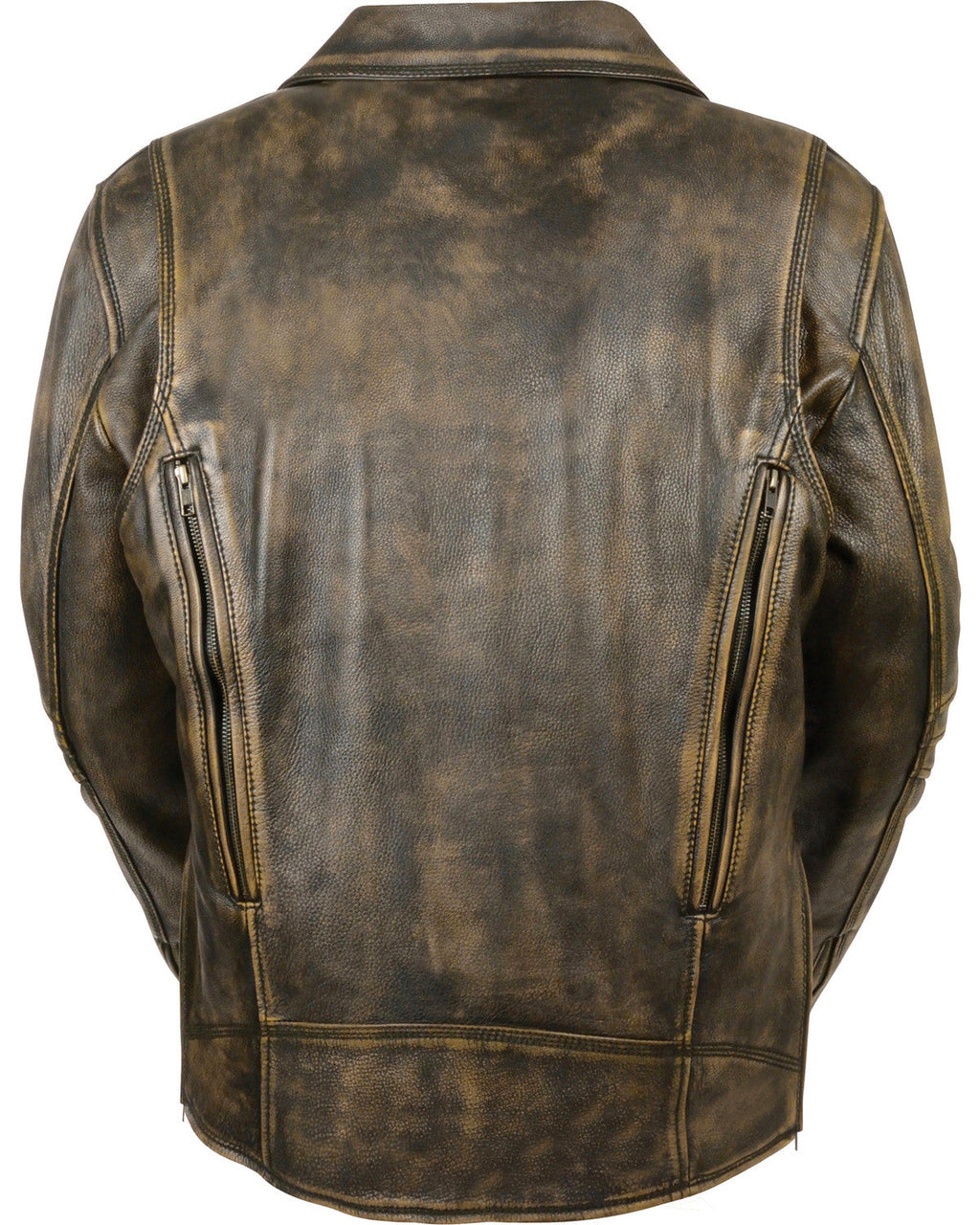 Men’s Triple Stitch Extra Long Biker Jacket | Extended Frame Moto Outerwear | Full Grain Apparel