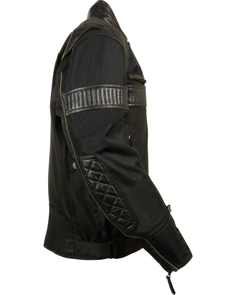 Men’s Black Textile Scooter Riding Motorbike Jacket | Urban Tech Performance Outerwear | Full Grain Apparel