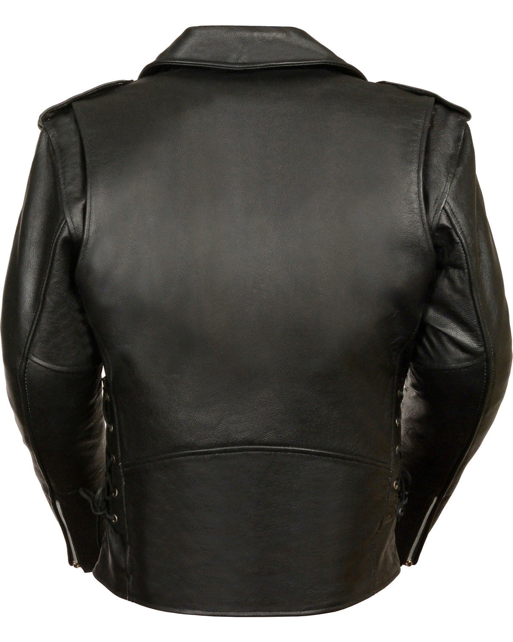 Men’s Classic Side Lace Police Style Motorcycle Jacket | Heavy-Duty Patrol Outerwear | Full Grain Apparel