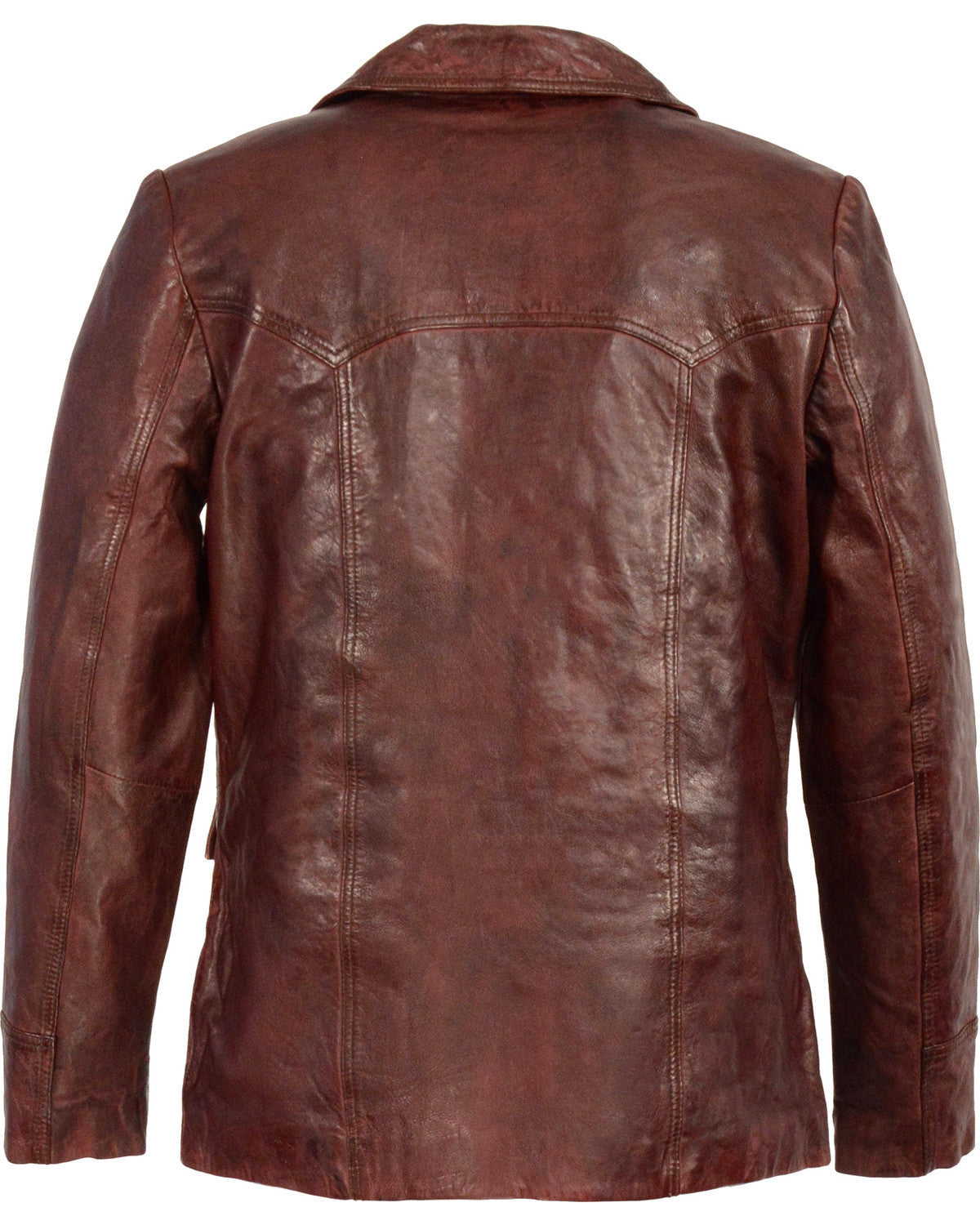 Men’s Premium Leather Car Coat | Sophisticated Mid-Length Outerwear | Full Grain Apparel