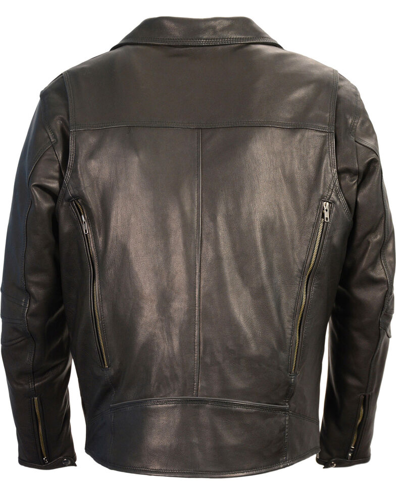 Men’s Black Lightweight Long Biker Riding Jacket | Urban Commuter Outerwear | Full Grain Apparel