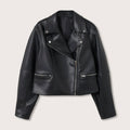 Women’s Black Biker Leather Jacket | Signature Full-Grain Moto | Full Grain Apparel