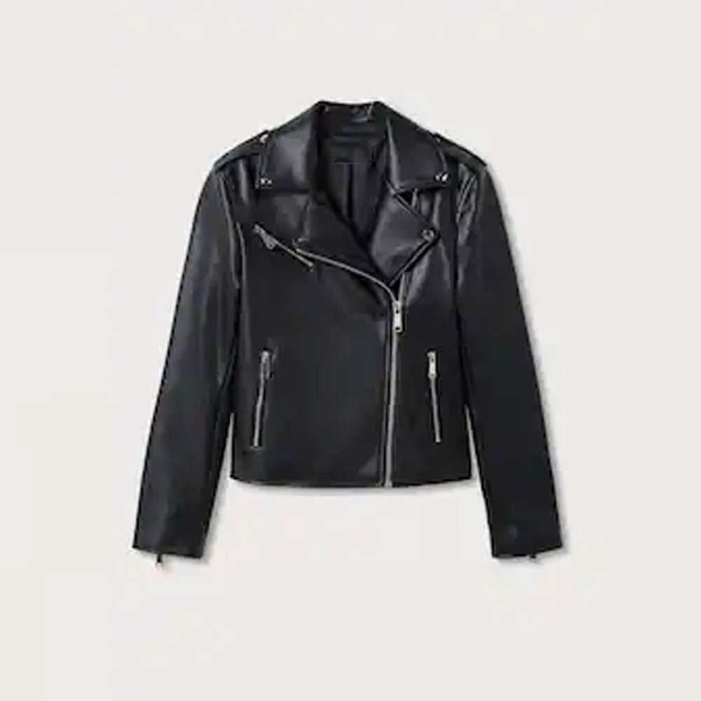 Women’s Black Lambskin Biker Leather Jacket | Ultra-Soft Premium Moto | Full Grain Apparel