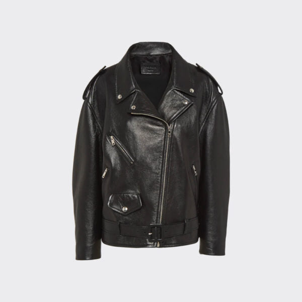 Women’s Black Biker Leather Jacket | Signature Full-Grain Moto | Full Grain Apparel