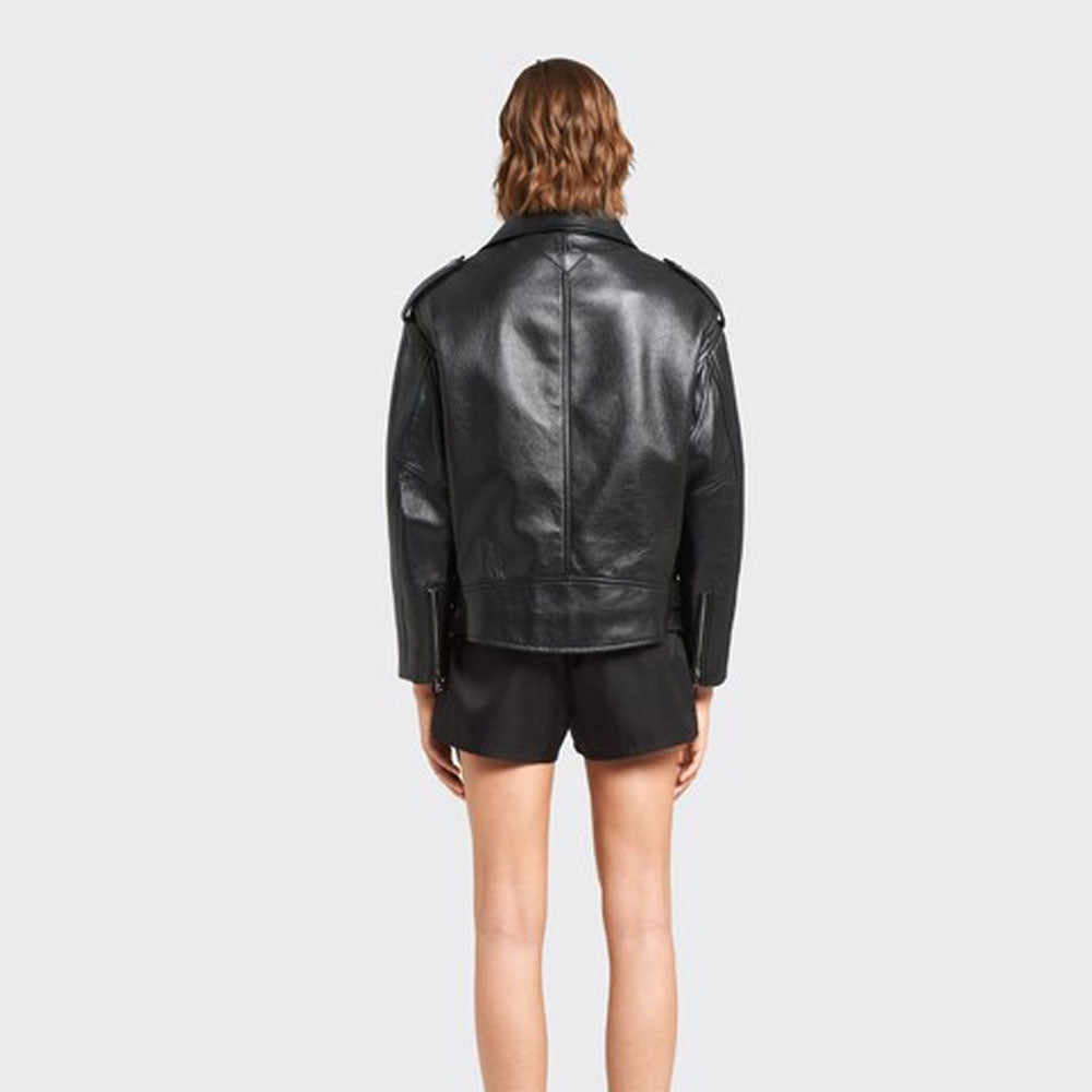 Women’s Black Biker Leather Jacket | Signature Full-Grain Moto | Full Grain Apparel