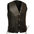 Men’s Buffalo Snap Braided Side Lace Vest | Heritage Western Utility | Full Grain Apparel