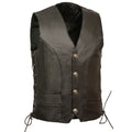 Men’s Buffalo Snap Side Lace Vest | Adjustable Frontier Utility | Full Grain Apparel