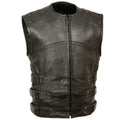 Men’s Updated SWAT Style Biker Vest | Tactical Street Armor | Full Grain Apparel