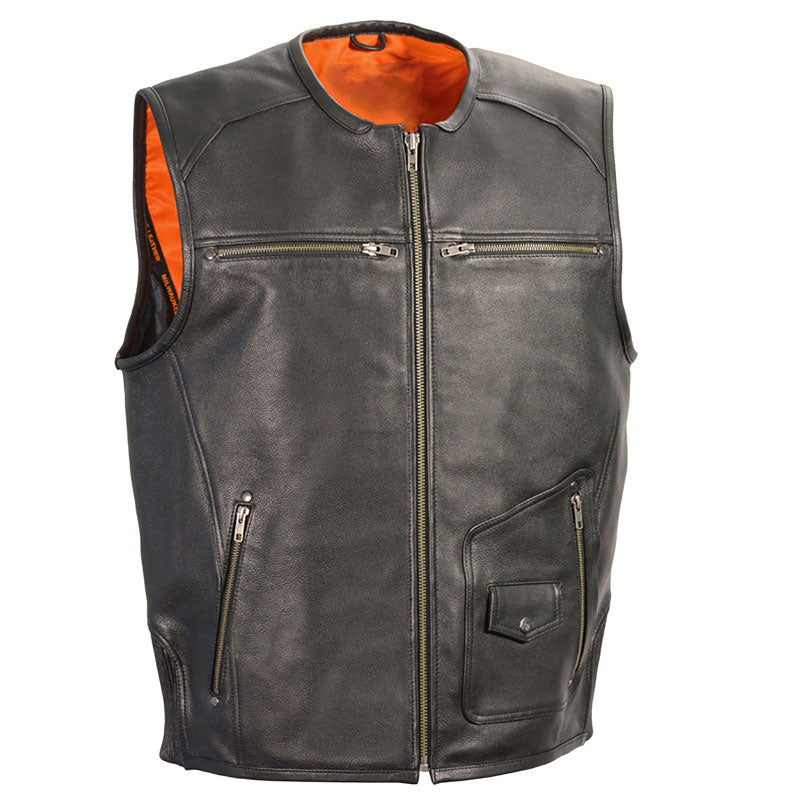 Men’s Zipper Front Vest with Side Stretch Flex | The "Perfect Fit" Performance Layer | Full Grain Apparel