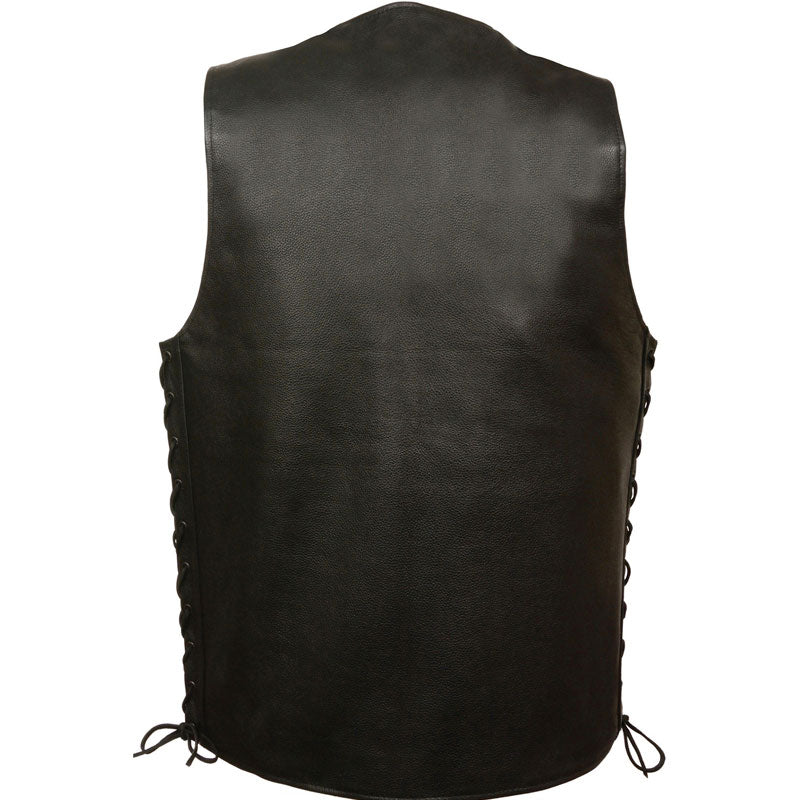 Men’s Straight Bottom Side Lace Vest | Modern Squared Utility | Full Grain Apparel