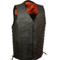 Men’s Straight Bottom Side Lace Vest | Modern Squared Utility | Full Grain Apparel