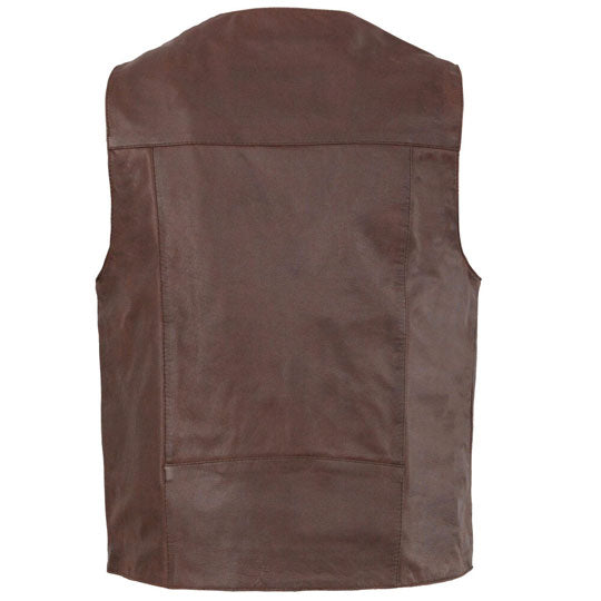 Men’s Western Plain Side Vest | Classic Cowboy Utility | Full Grain Apparel