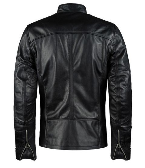 Men’s Classic Black Biker Leather Jacket | Essential Moto Outerwear | Full Grain Apparel