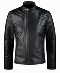 Men’s ‘Tony Stark’ Black Biker Riding Leather Jacket | Genius-Level Moto Outerwear | Full Grain Apparel
