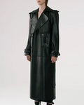 Men’s Black Sheepskin Duster Leather Trench Coat | Full Grain Apparel