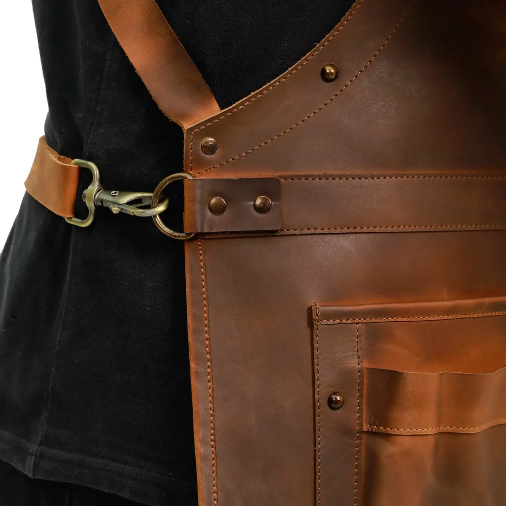 Adjustable strap detail on Legacy Edition Blacksmith Apron