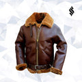 Men’s "Cavalier" Brown Bomber | Single-Belted Leather Edition | Full Grain Apparel