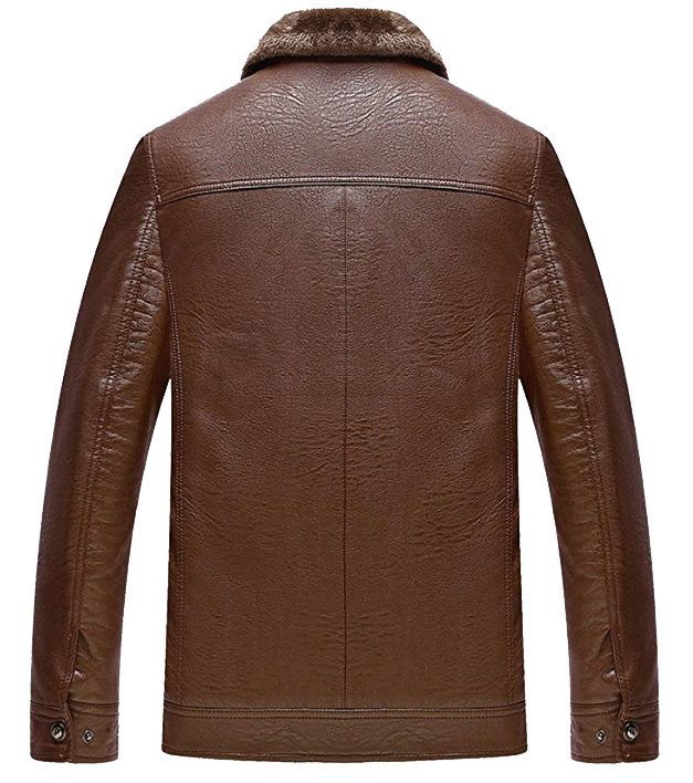 Men’s Brown Fur Leather Jacket | Rugged Heritage Comfort | Full Grain Apparel