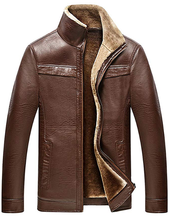 Men’s Brown Fur Leather Jacket | Rugged Heritage Comfort | Full Grain Apparel
