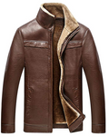 Men’s Brown Fur Leather Jacket | Rugged Heritage Comfort | Full Grain Apparel