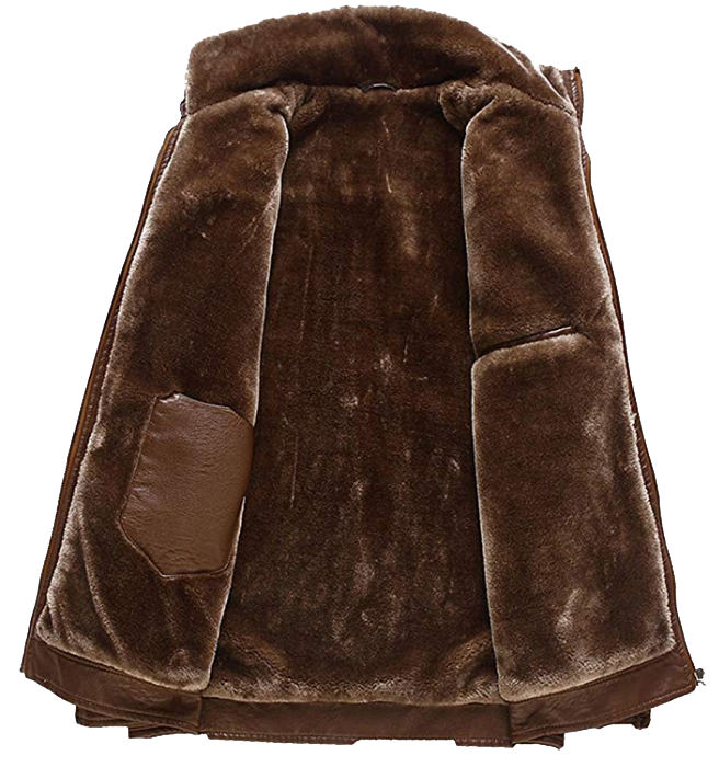 Men’s Brown Fur Leather Jacket | Rugged Heritage Comfort | Full Grain Apparel