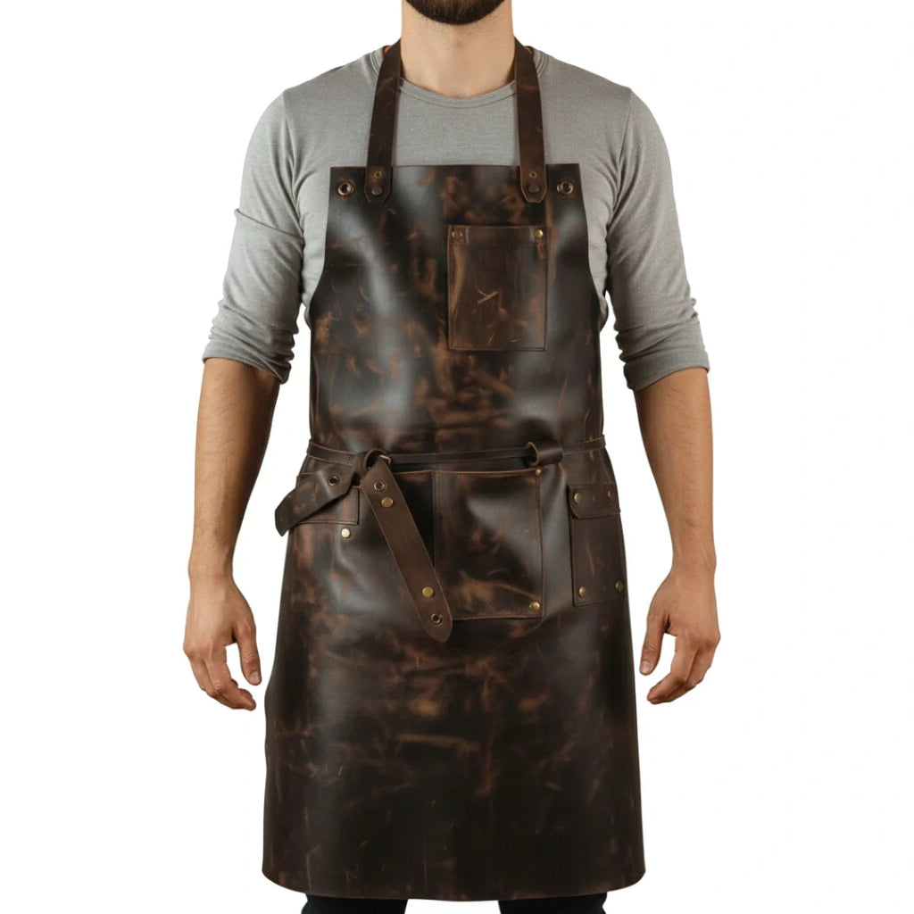 SizzleGrill Leather  Cooking Apron