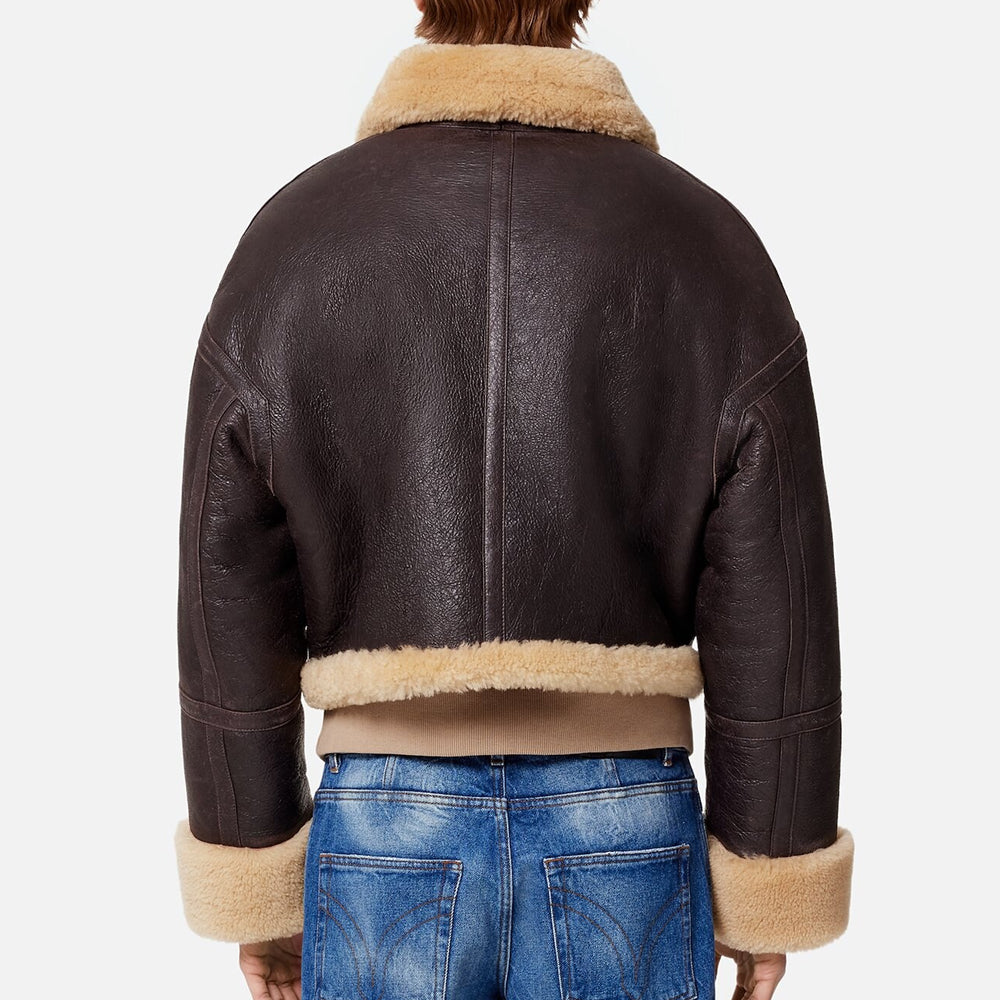 Women’s "Sky-Mistress" B3 Aviator | Classic Brown Sheepskin | Authentic Shearling-Lined Bomber Jacket | Full Grain Apparel
