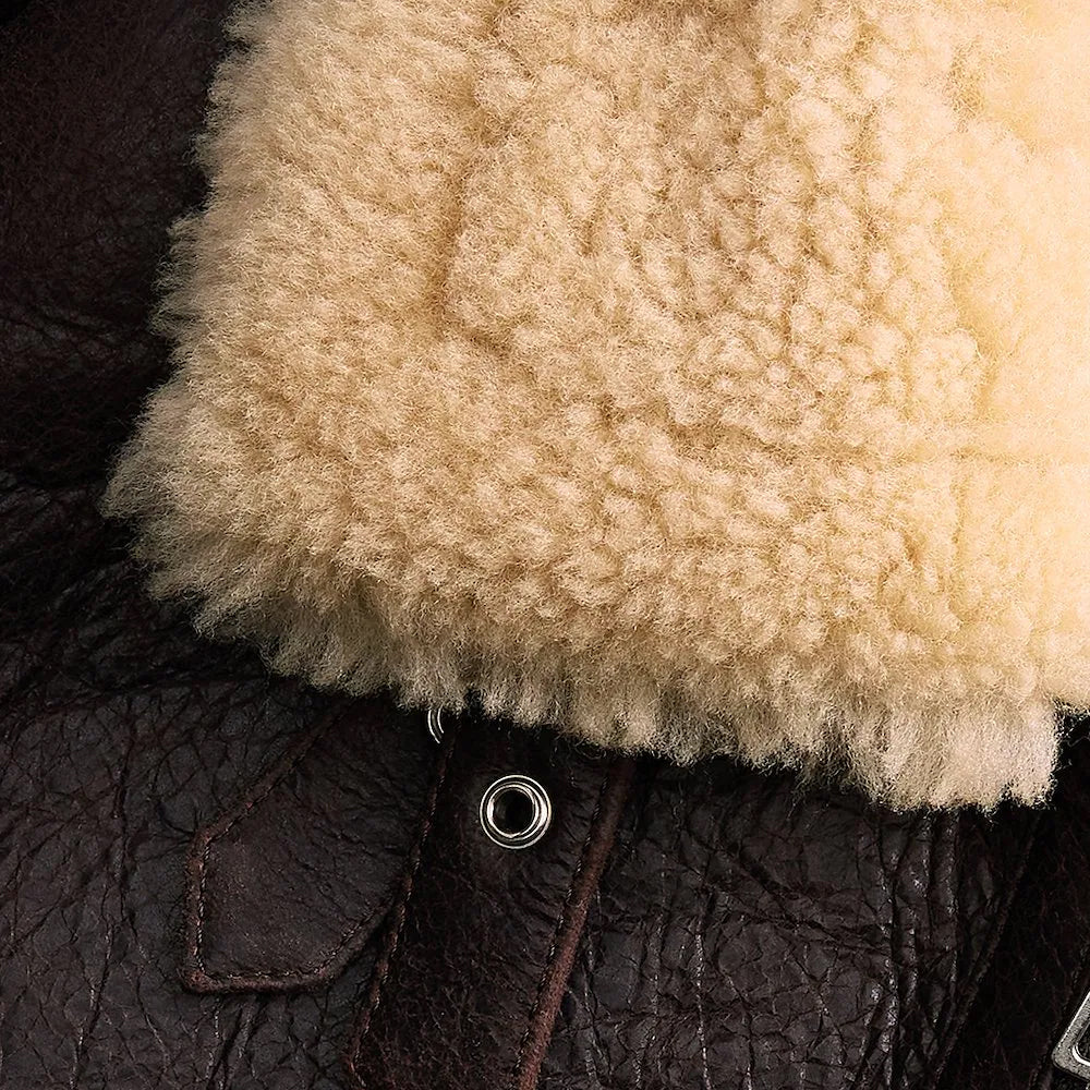 Women’s "Sky-Mistress" B3 Aviator | Classic Brown Sheepskin | Authentic Shearling-Lined Bomber Jacket | Full Grain Apparel