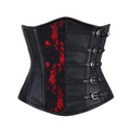 Black Gothic Leather Underbust Corset | Full Grain Apparel