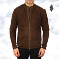 The "Charcoal Mocha" Suede Biker | Velvet-Touch Moto Jacket | Full Grain Apparel