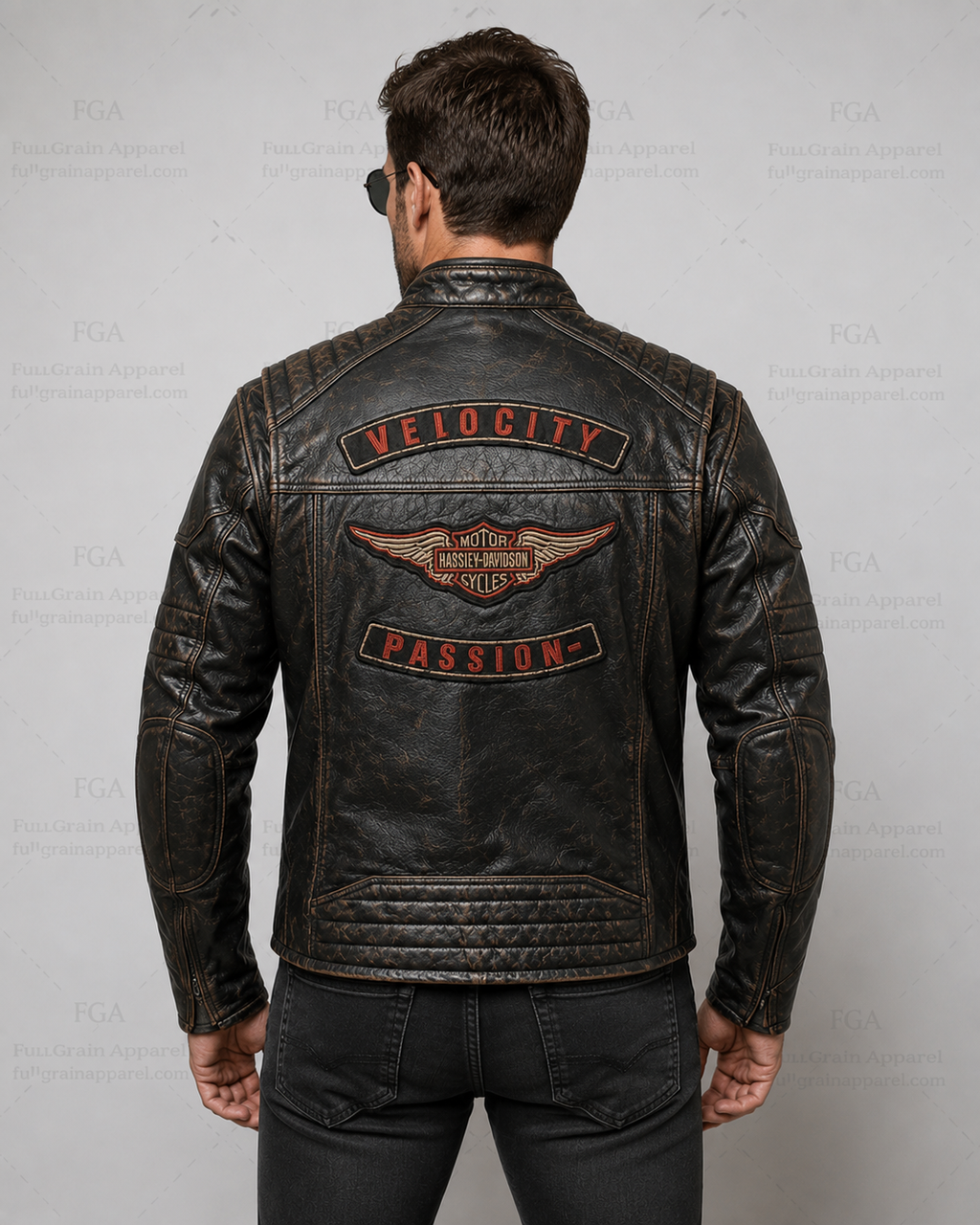 Harley-Davidson Black Biker Leather Jacket for Men | FGA